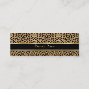 Profile Card Business Animal Print Gold Black