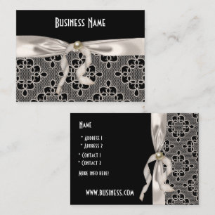 Profile Card Business Art Nouveau Lace Bow