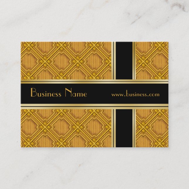 Profile Card Business Black Gold Embossed 2 (Front)