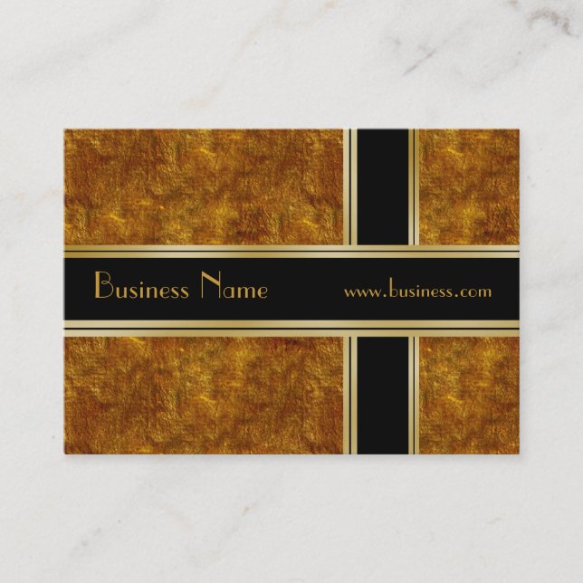 Profile Card Business Black Gold Metal Look  2 (Front)