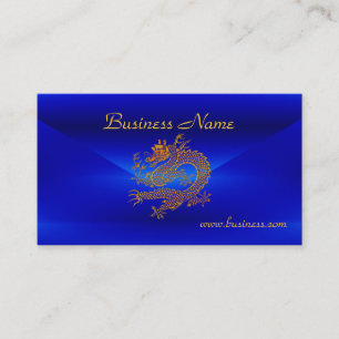 Profile Card Business Blue Gold Dragon 2