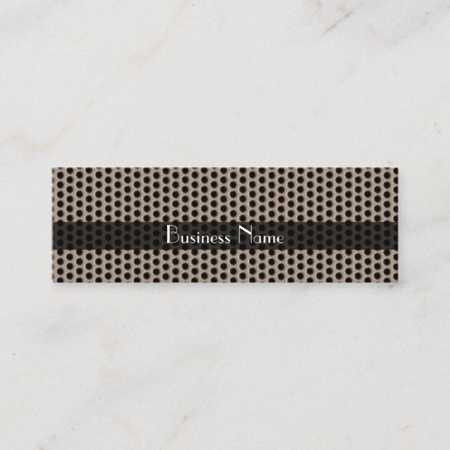 Profile Card Business Brown Black Metal Dots (Front)