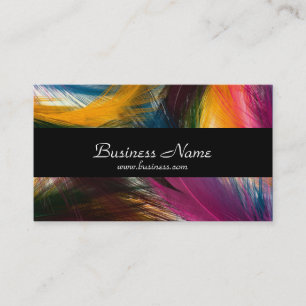 Profile Card Business Colourful Wild Feather Black