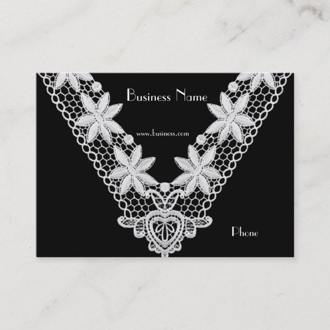Profile Card Business Ornate Lace (003) (Front)