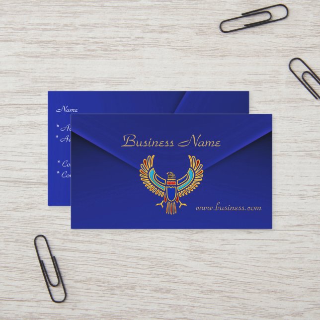 Profile Card Business Rich Blue Velvet Eagle (Front/Back In Situ)