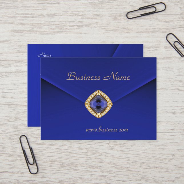 Profile Card Business Rich Blue Velvet Look (Front/Back In Situ)