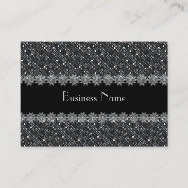 Profile Card Business Sequin Lace (48-037) (Front)