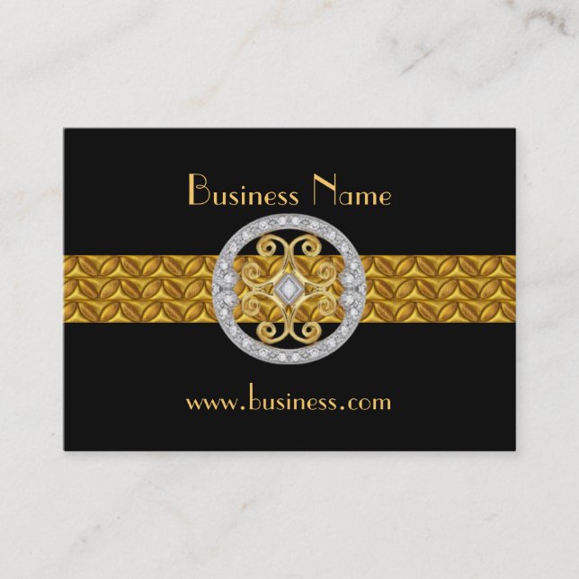Profile Card Business Silver Gold Jewels (029002) (Front)