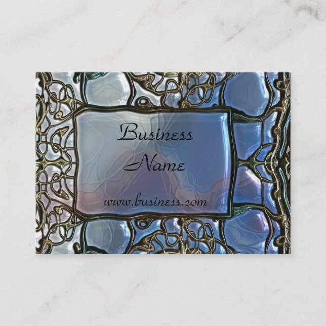 Profile Card Business Silver Metal Look 06 (Front)