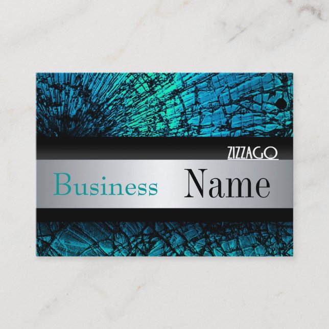 Profile Card Metal look Silver Black Grunge (Front)