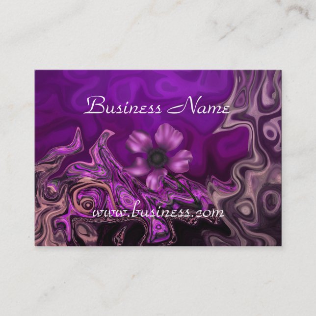 Profile Card Purple Floral Business (Front)
