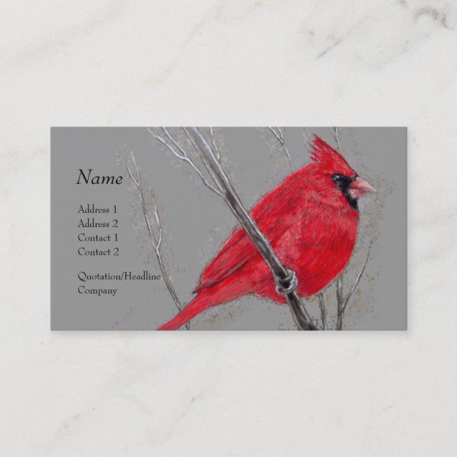 Profile Card - Red Cardinal (Front)