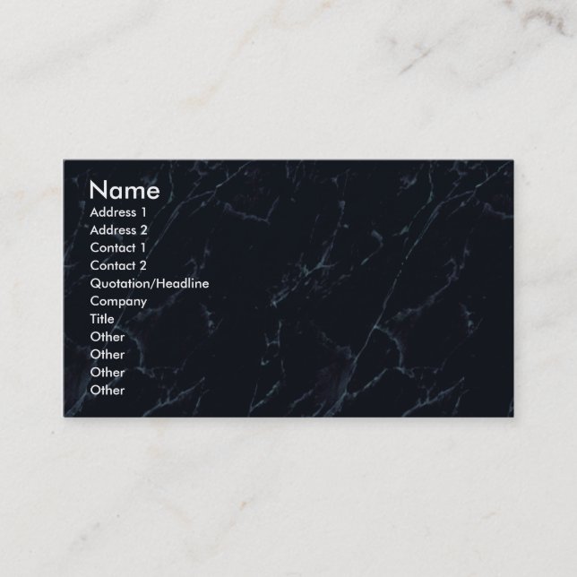 Profile Card Template - Dark Marble Texture (Front)
