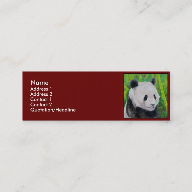 Profile Card Template - Panda (Front)