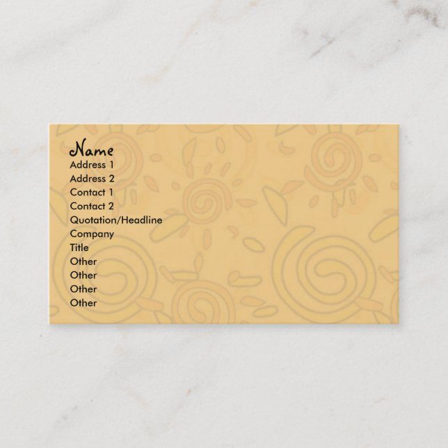 Profile Card Template - Swirled Suns (Front)