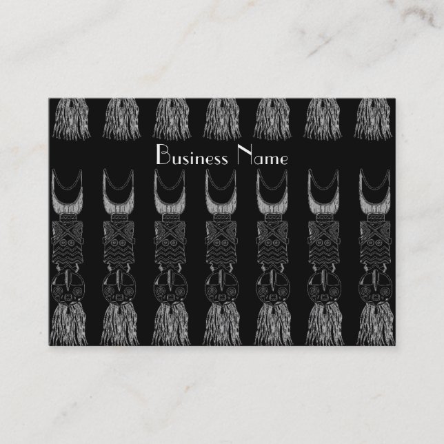 Profile Card Vintage African Masks (Front)