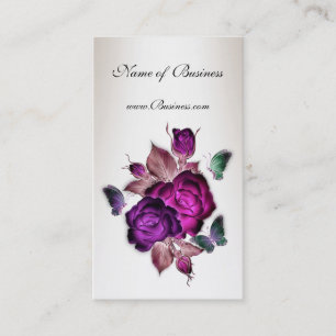 Profile Card Vintage Cream Pink Roses 3