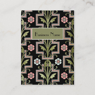 Profile Card Vintage Pink Black Floral