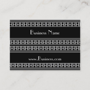 Profile Card Vintage Print Black White Art Deco