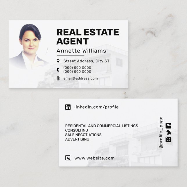 Profile image real estate business card (Front/Back)