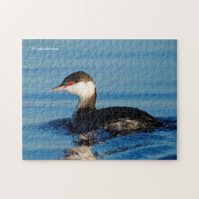 Profile of a Horned Grebe Jigsaw Puzzle (Horizontal)