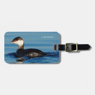 Profile of a Horned Grebe Luggage Tag