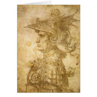 Profile of a warrior in helmet