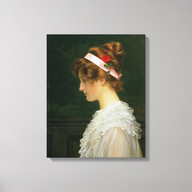 Profile of a young girl canvas print (Front)
