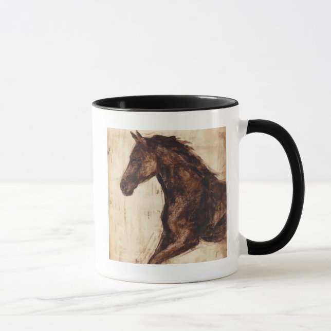 Profile of Brown Wild Horse Mug (Right)