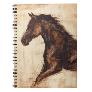 Profile of Brown Wild Horse Notebook
