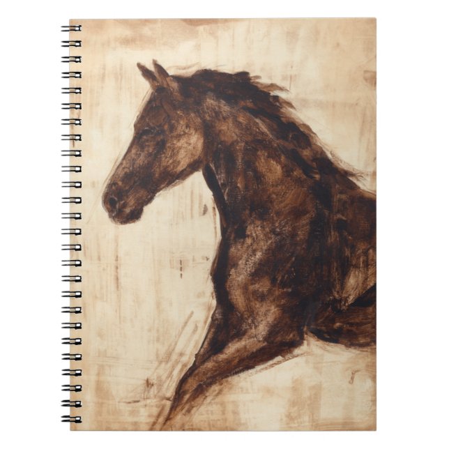 Profile of Brown Wild Horse Notebook (Front)