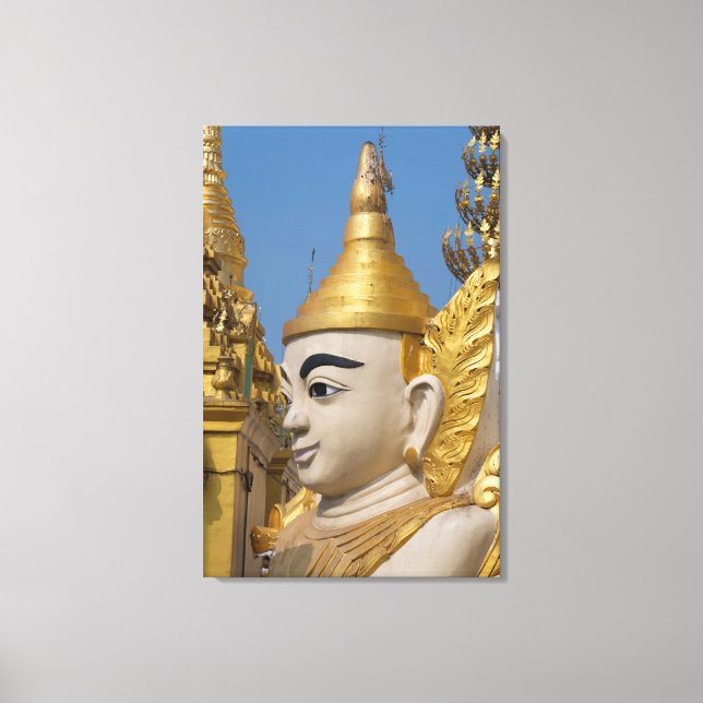 Profile Of Buddha Statue Canvas Print (Front)