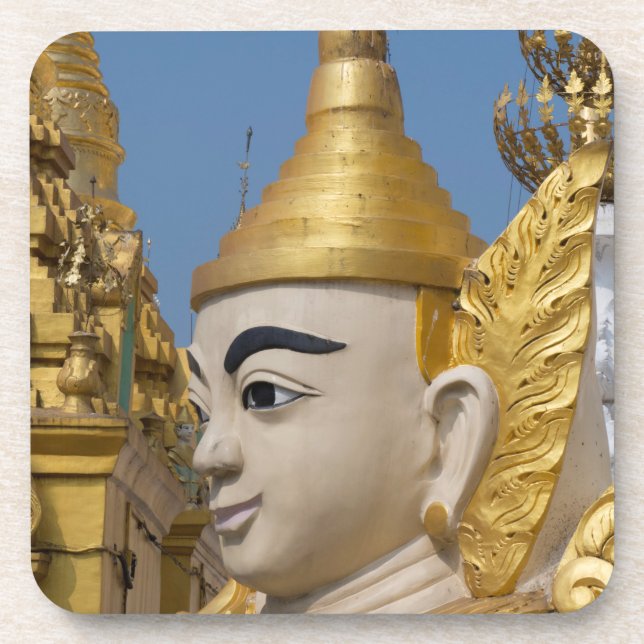 Profile Of Buddha Statue Coaster (Front)