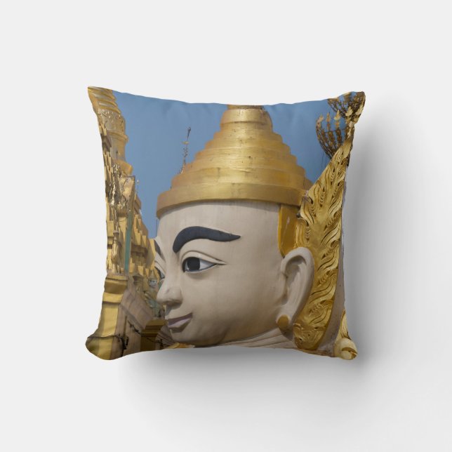 Profile Of Buddha Statue Cushion (Front)