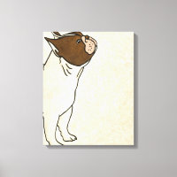 Profile of French Bulldog Looking Up