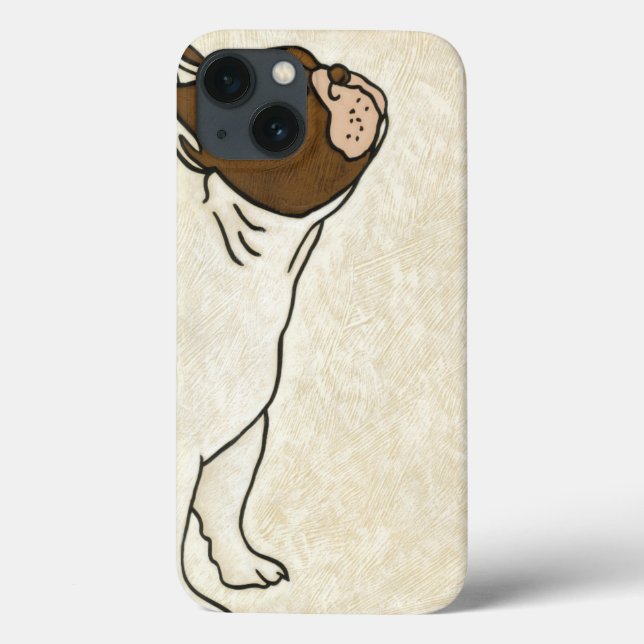 Profile of French Bulldog Looking Up Case-Mate iPhone Case (Back)