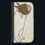 Profile of French Bulldog Looking Up Samsung S4 Wallet Case<br><div class="desc">Chariklia Zarris knows how to capture the best emotion in each of her drawings. It is no exception in this simple and contemporary drawing of a French bulldog.  Get this cool dog-themed image on your Zazzle product today.</div>