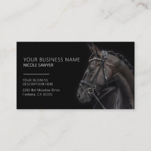 Profile of Horse Personalised Equine Horse Business Card