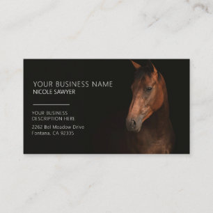 Profile of Horse Personalized Equine Horse Business Card