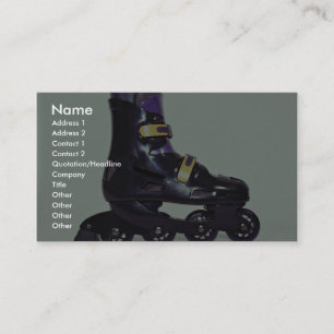 Profile of in-line skates shoe business card