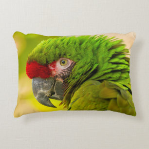 Profile of macaw at Santa Barbara Zoo Decorative Cushion