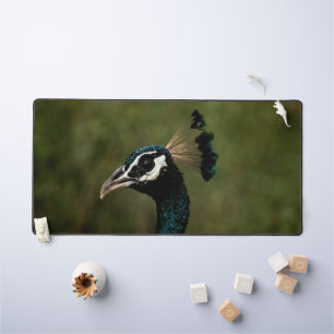 Profile of Peacock  Desk Mat