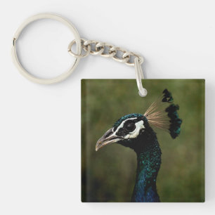 Profile of Peacock  Key Ring