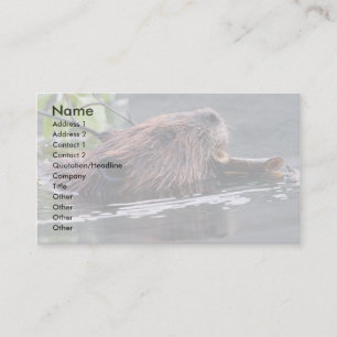 profile or business card, beaver card