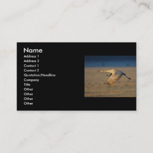 profile or business card, crane card