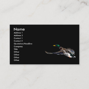 profile or business card, duck card