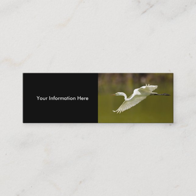 profile or business card, egret mini business card (Front)