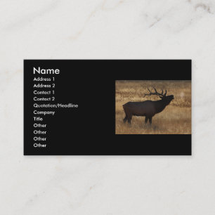 profile or business card, elk bugle card