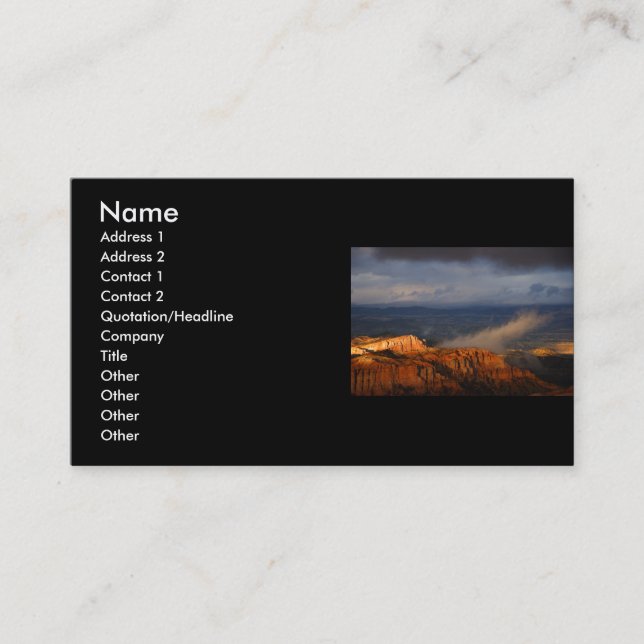 profile or business card, landscape business card (Front)