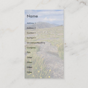 profile or business card, Landscape Card